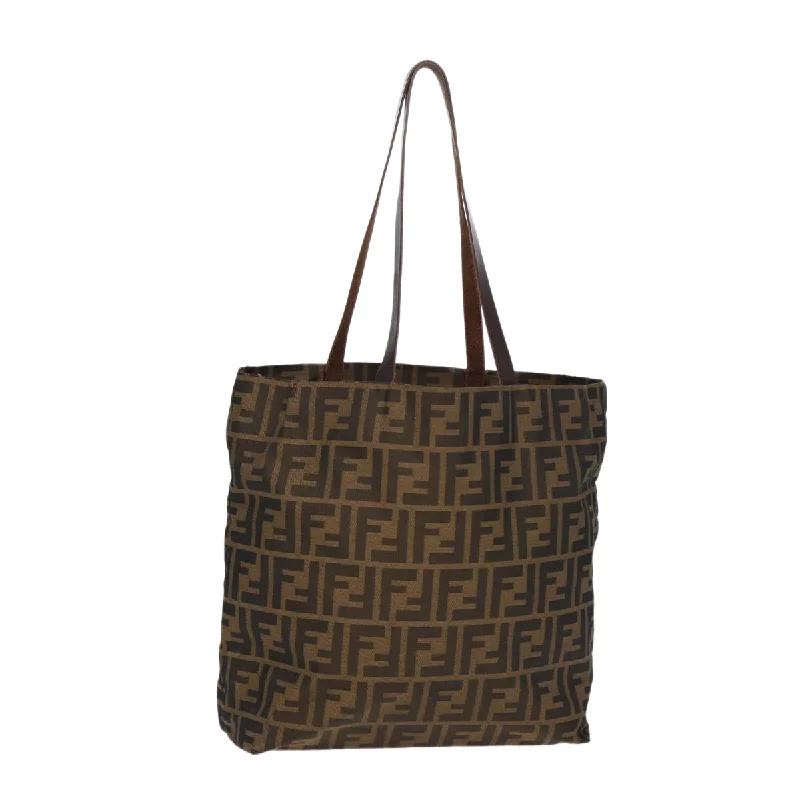 FENDI Zucca Canvas Tote Bag Brown Black  bs16071