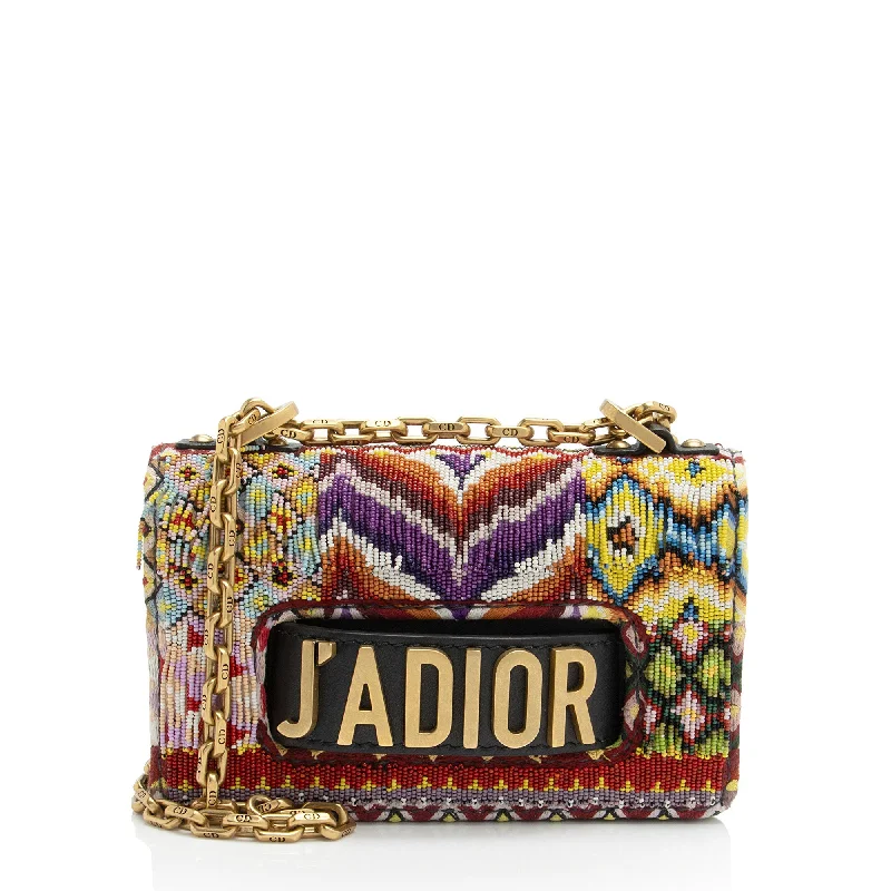 Dior Leather Beaded J'adior Flap Bag (SHF-bgcNXp)