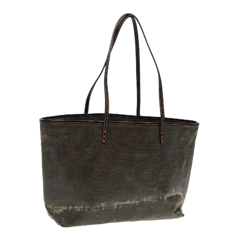 FENDI Zucca Canvas Tote Bag Brown Black  83688