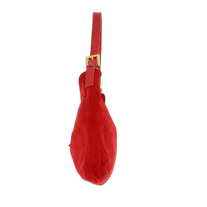 FENDI Shoulder Bag in Red Suede