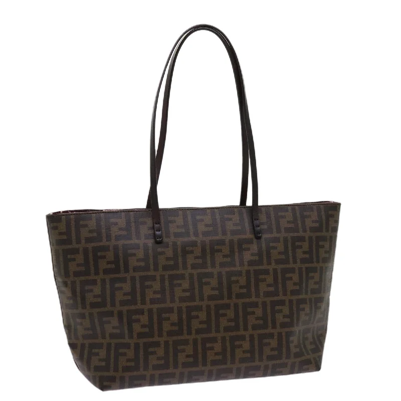 FENDI Zucca Canvas Tote Bag Black Brown  63397