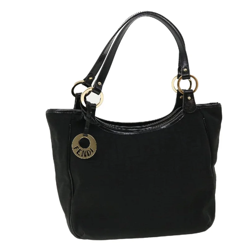 FENDI Zucca Canvas Tote Bag Black  rd2989