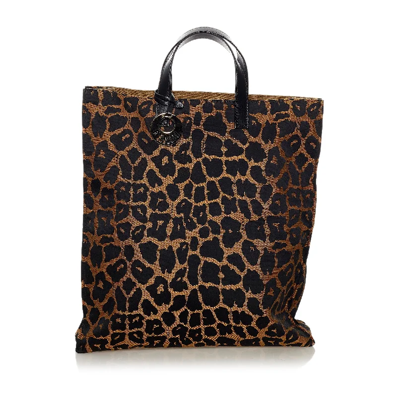 Fendi Leopard Print Nylon Tote Bag