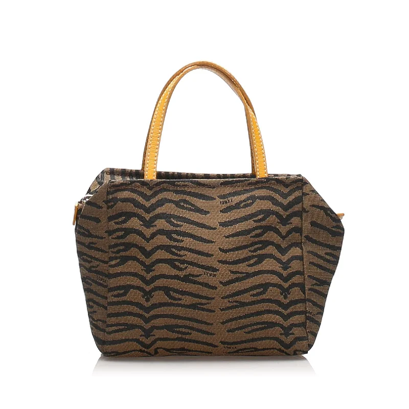 Fendi Tiger Print Canvas Handbag (SHG-10924)