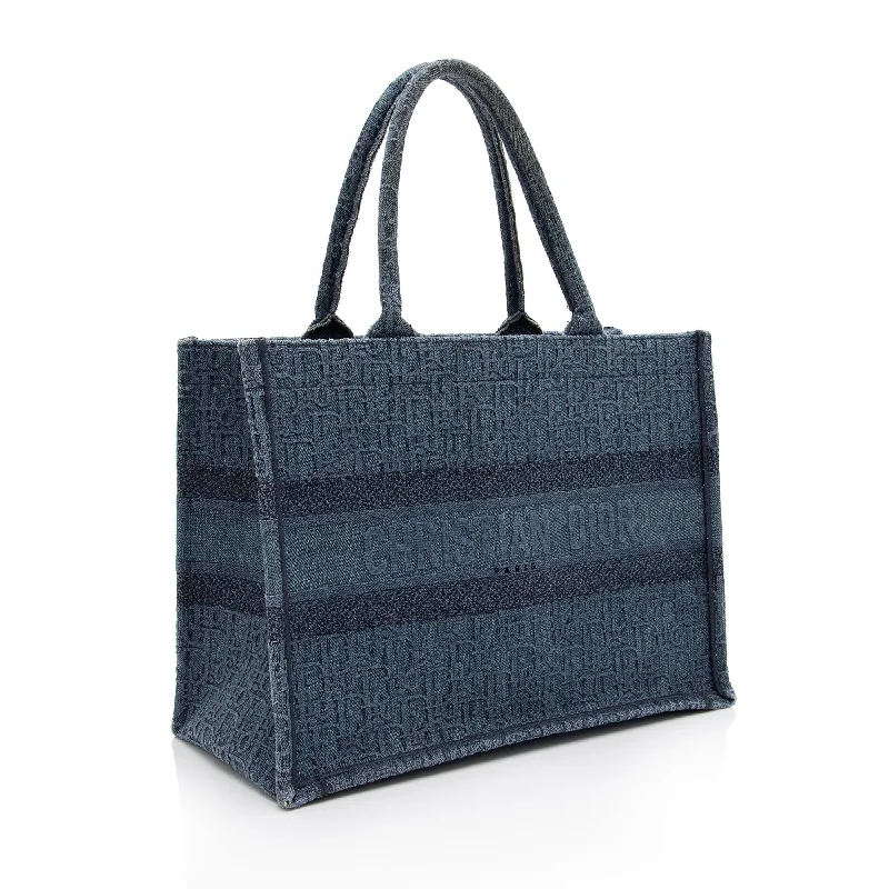 Dior Oblique Denim Small Book Tote (qjX0Tk)