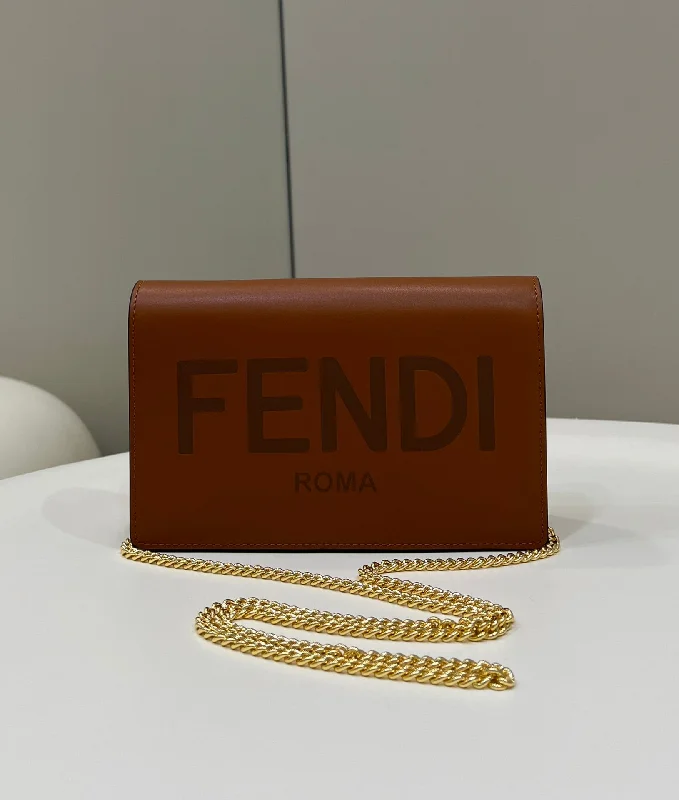 Fendi Wallet On Chain Mini Brown Bag