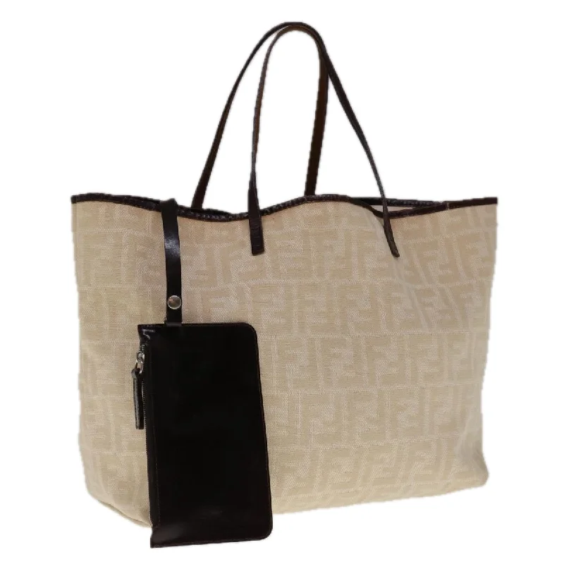 FENDI Zucca Canvas Tote Bag Beige  66010