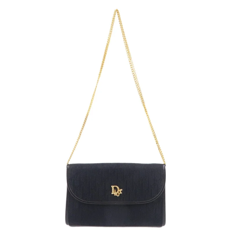 Christian Dior Trotter Canvas Leather Chain Shoulder Bag