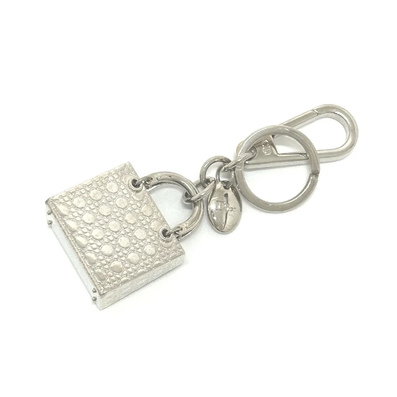 Christian CHRISTIAN DIOR Bag Charm Key Holder Silver