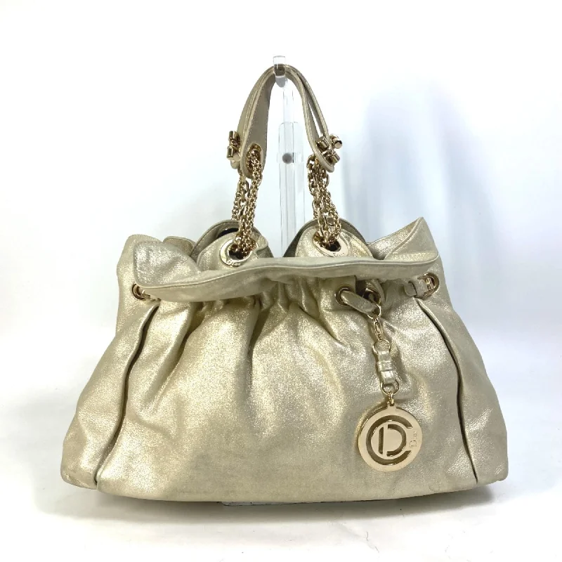 Christian CHRISTIAN DIOR Bag Chain Hand Bag Metallic gold