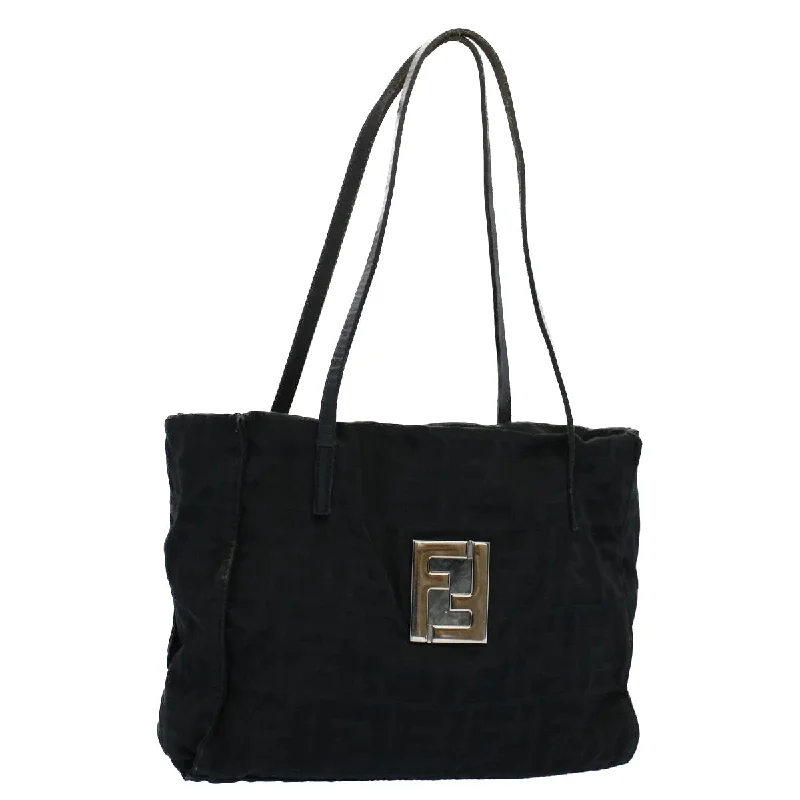 FENDI Zucca Canvas Tote Bag Black  55033