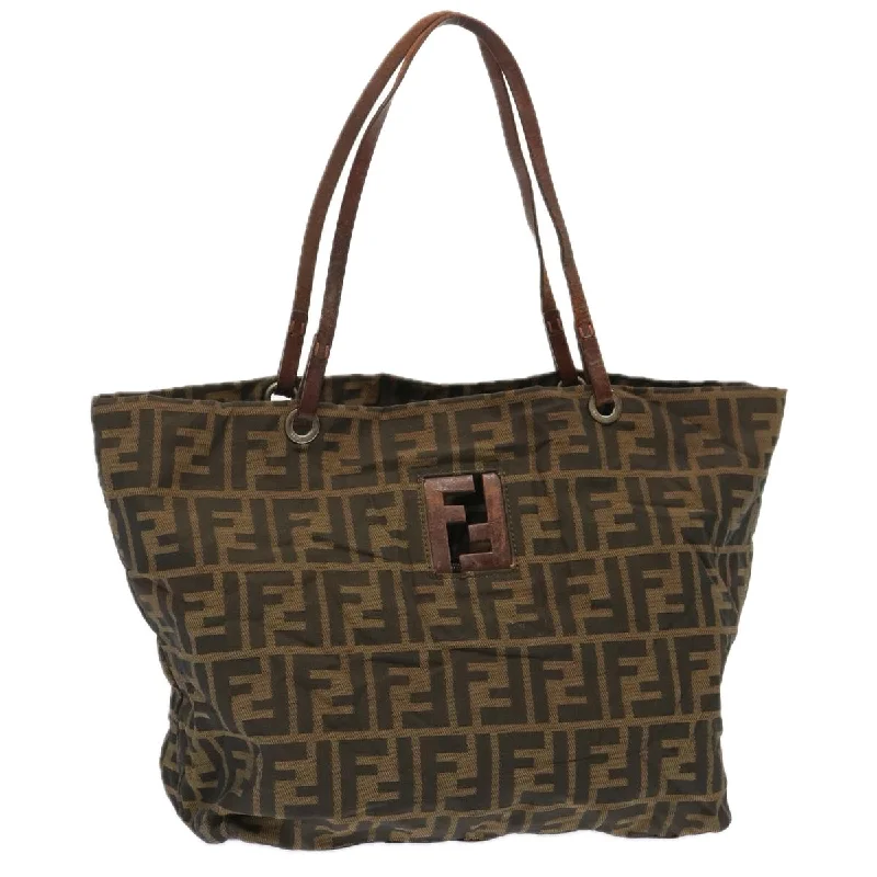 FENDI Zucca Canvas Tote Bag Brown  bs13766