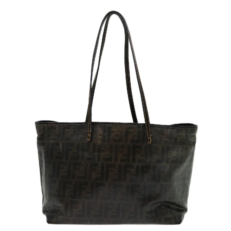 FENDI Zucca Canvas Tote Bag Black Brown  69237