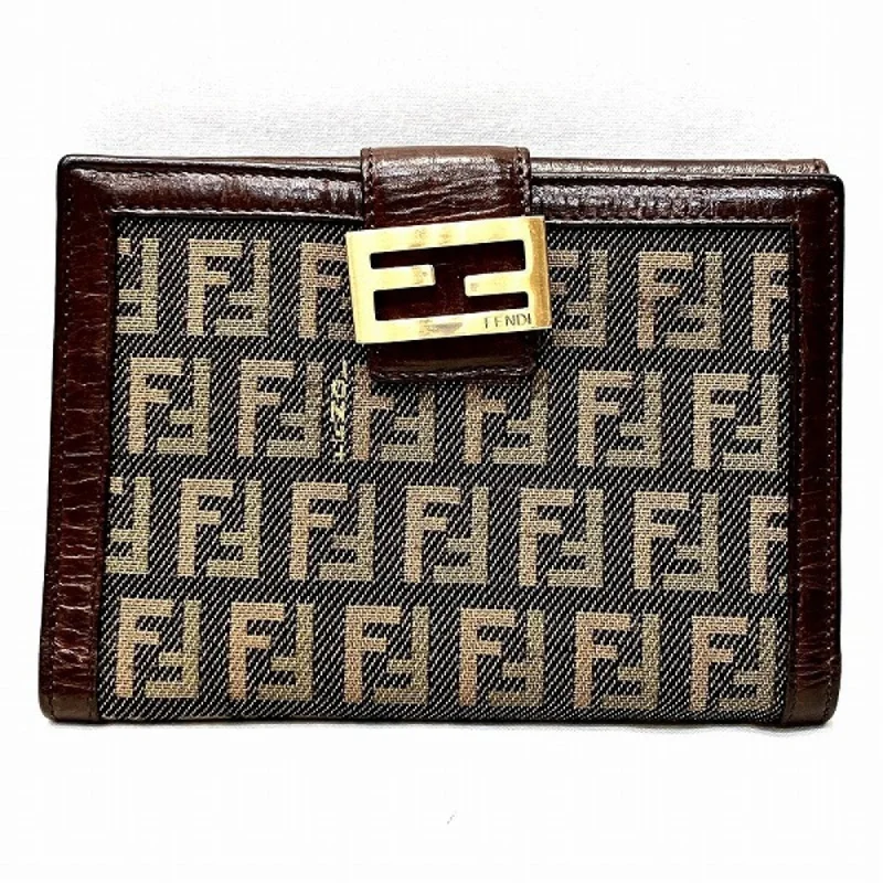 FENDI Zucchino 2289 8M0160 Zucca W Bi-fold Wallet for Men and Women