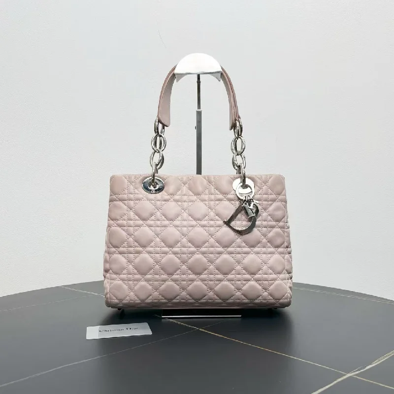 Dior Beige Chain Shoulder Bag Quilted Medium