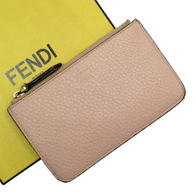 FENDI Wallet, coin case, wallet, leather, light pink, men's, women's, 8AP161-A91B g3939a