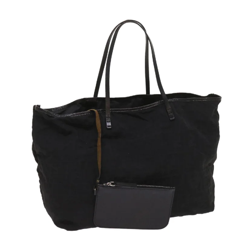 FENDI Zucca Canvas Tote Bag Black  yk10394