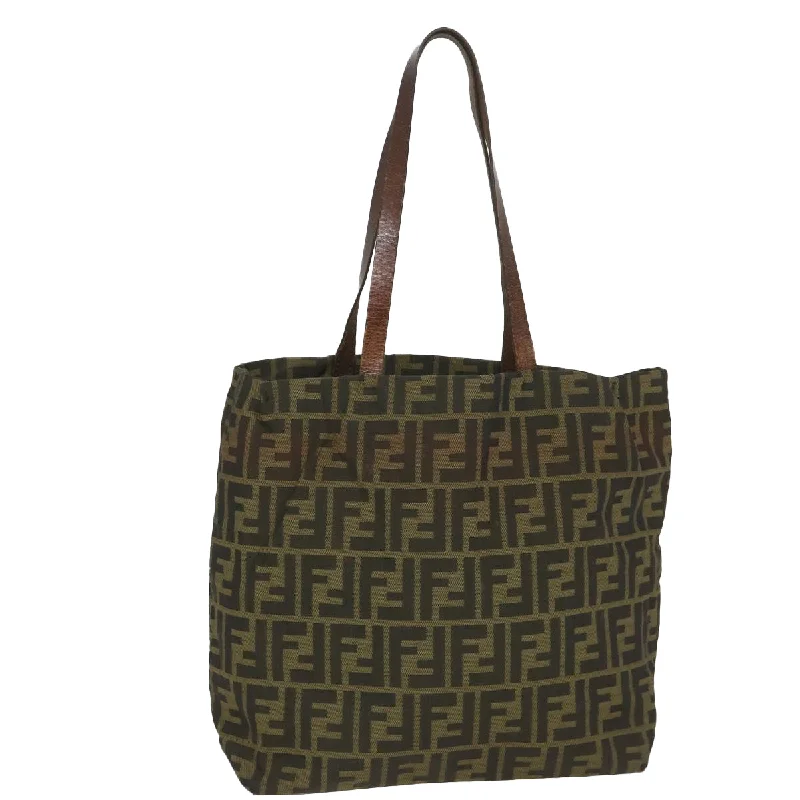 FENDI Zucca Canvas Tote Bag Brown  57262