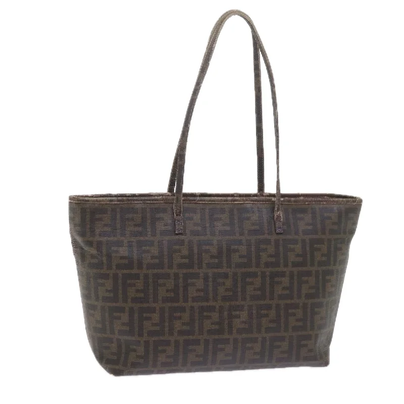 FENDI Zucca Canvas Tote Bag Black Brown  ep2435