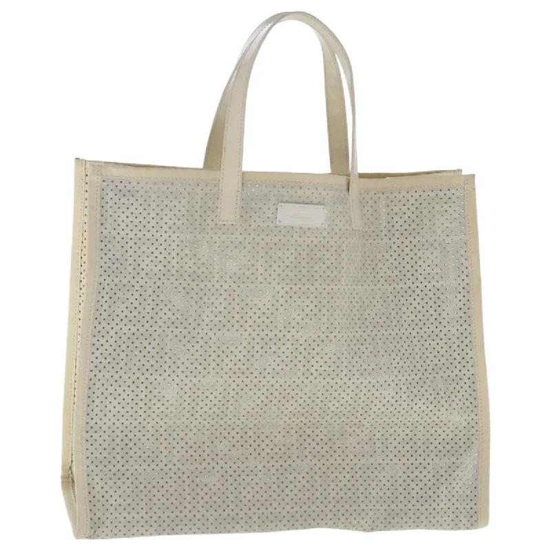 FENDI Zucca Canvas Punching Tote Bag White  yk15523