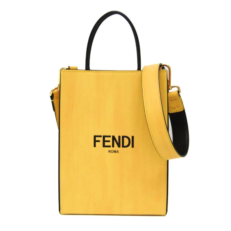 Fendi Shopping Bag S 7VA512 Women,Men Leather Handbag,Shoulder Bag Yellow