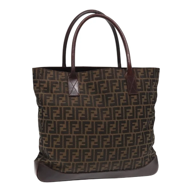 FENDI Zucca Canvas Tote Bag Brown Black  95503