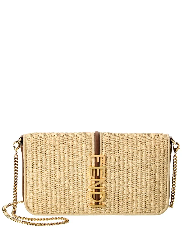 FENDI Fendigraphy Leather Wallet On Chain