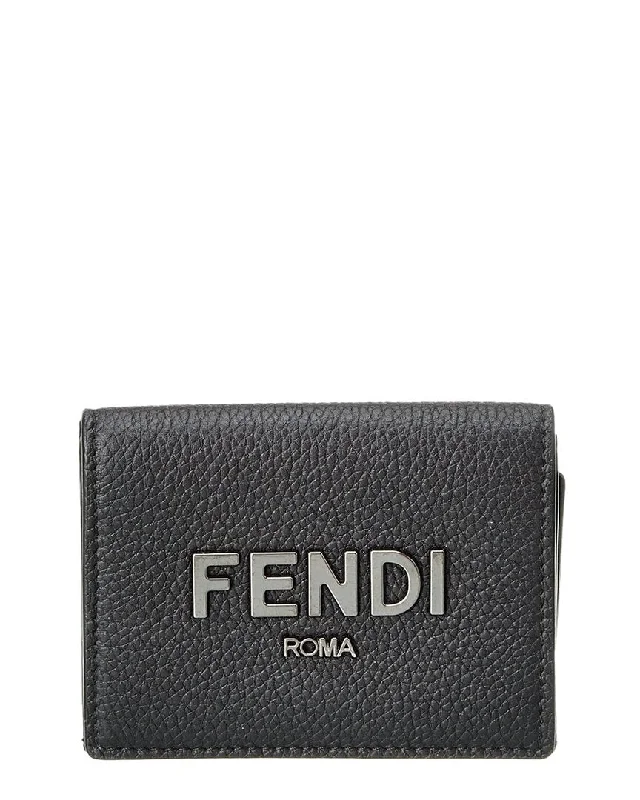 FENDI Trifold Leather Wallet