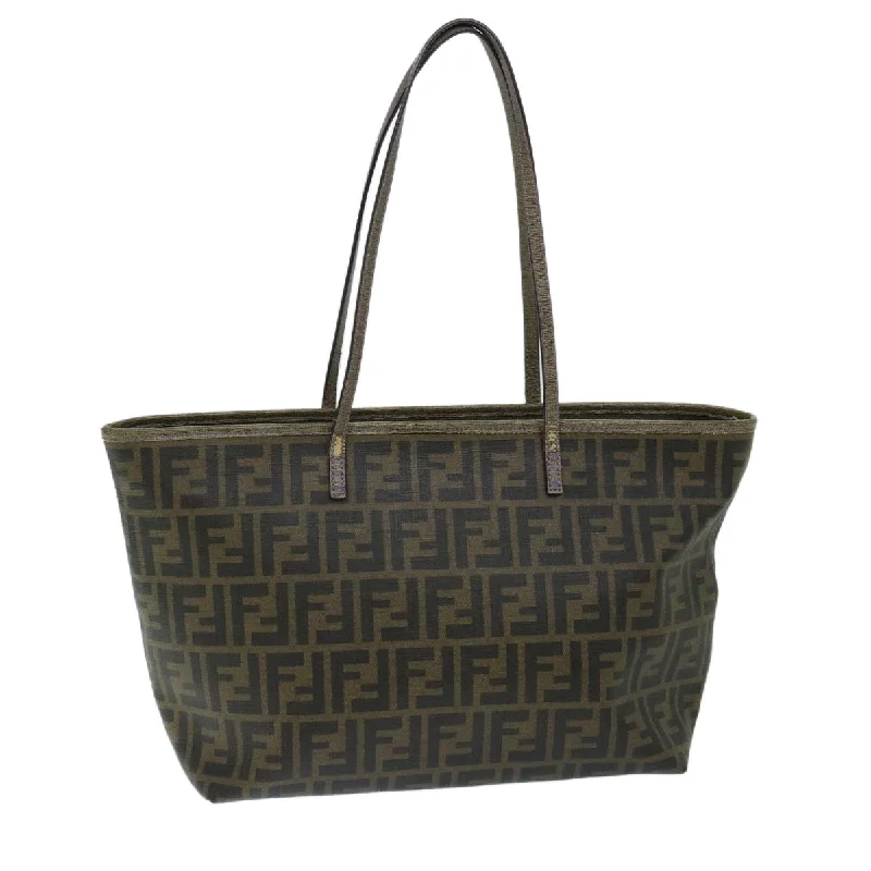 FENDI Zucca Canvas Tote Bag Black Brown  ep3830