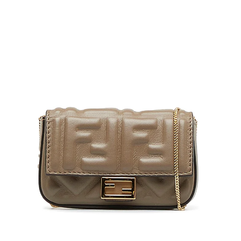 Fendi Zucca Embossed Nano Baguette Charm (SHG-5xIQXU)