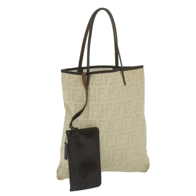 FENDI Zucca Canvas Tote Bag Beige  63991