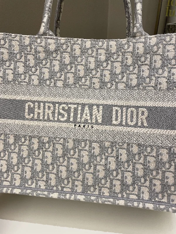 Dior Book Tote Grey Oblique