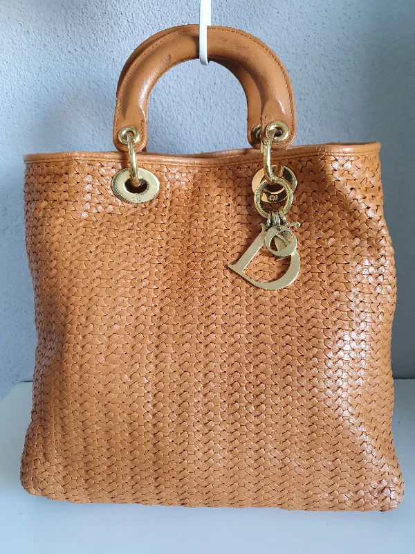 DIOR lady dior woven handbag.