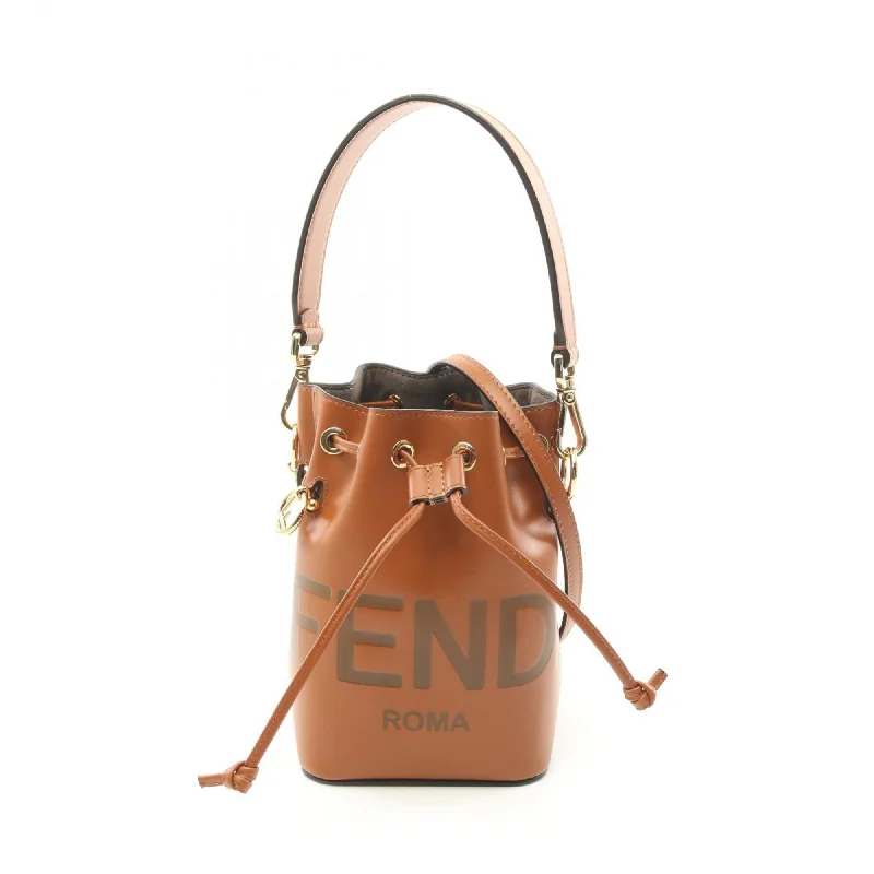 FENDI Montresor handbag, leather bag, women's, brown, 8BS010