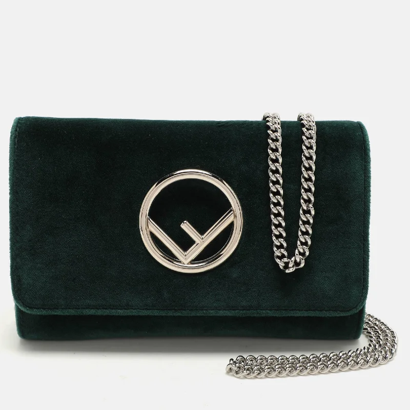 Fendi Green Velvet F Is Fendi Wallet On Chain