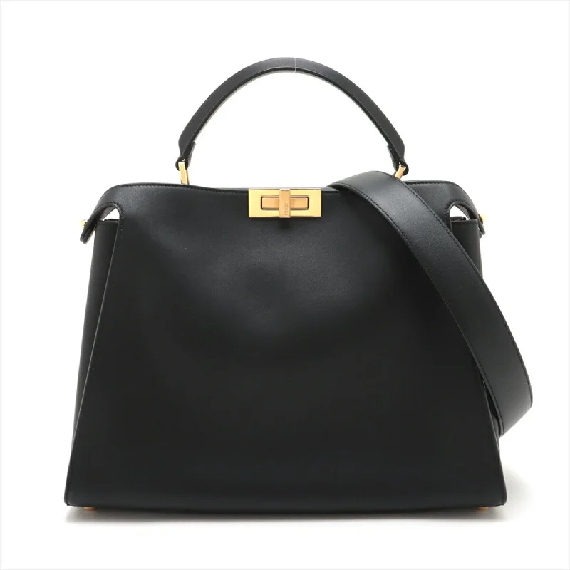 Fendi Peekaboo Essential 8BN300 Leather Handbag Tote Shoulder Bag for Women