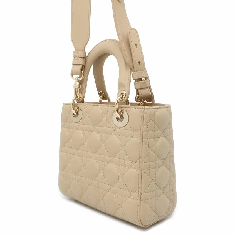 Dior Lady Dior My ABC 2WAY Handbag Beige M0538OCEA Lambskin Size Small