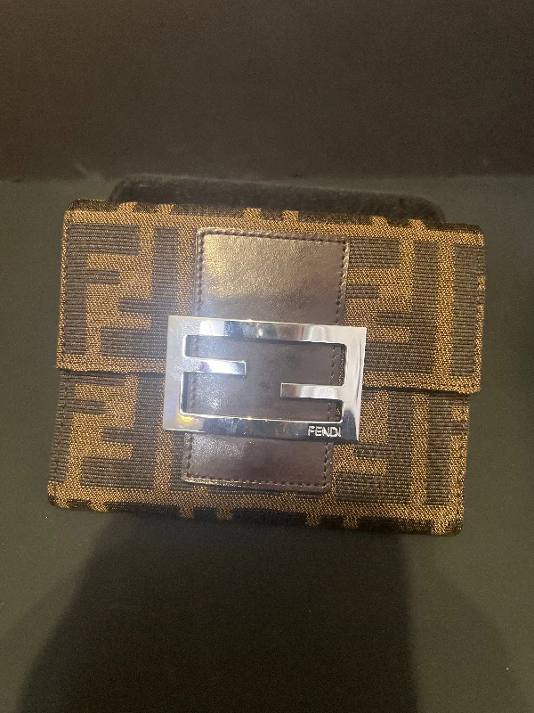 Fendi Monogrammed Canvas Trifold Wallet