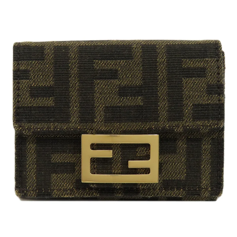 FENDI Zucca pattern bi-fold wallet canvas women's