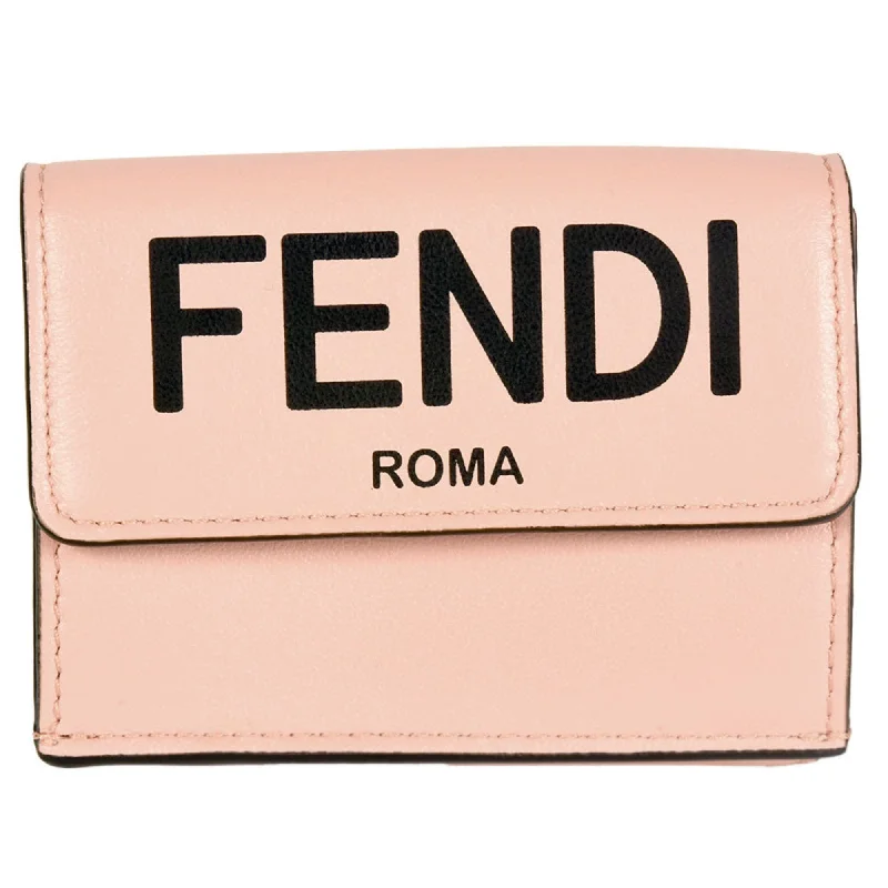 FENDI MICRO TRIFOLD Tri-fold Wallet Leather 8M0395 ADP6 F1CN7 Pink Women's