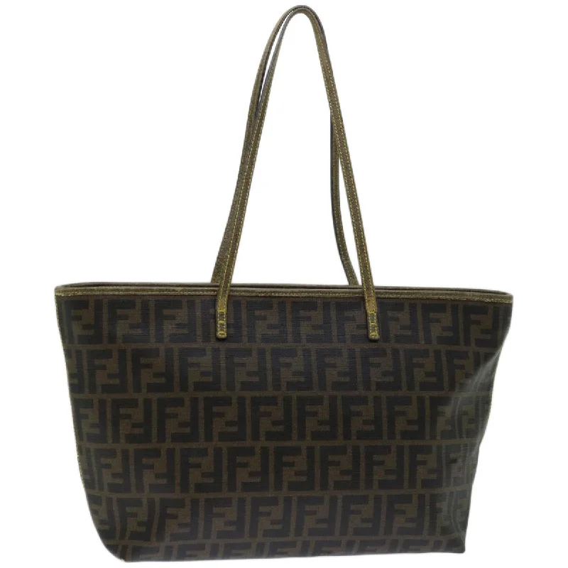 FENDI Zucca Canvas Tote Bag Black Brown  yk10957