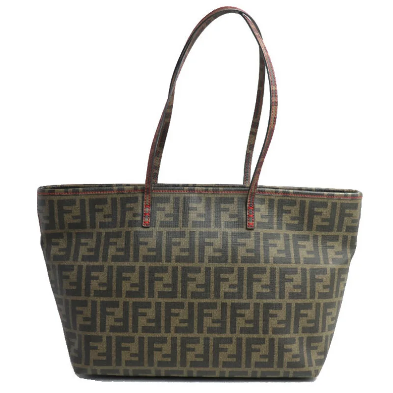 FENDI Zucca pattern handbag brown red 8BH198-UZD women's