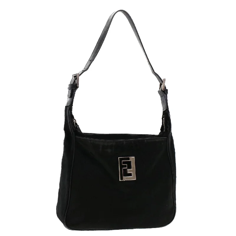 FENDI Shoulder Bag Harako leather Black  tb734