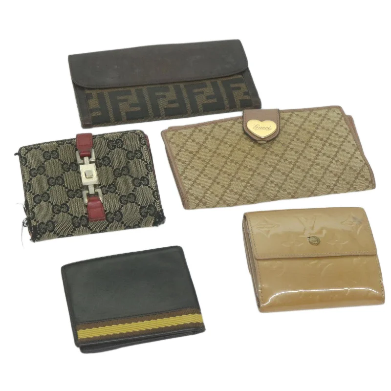 GUCCI Fendi Louis Vuitton Monogram Vernis Zucca GG Wallet 5Set tb1031