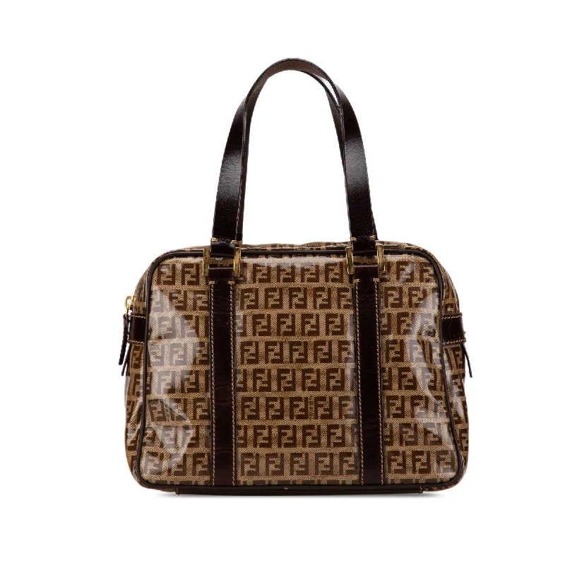 Brown Fendi Zucchino Crystal Handbag