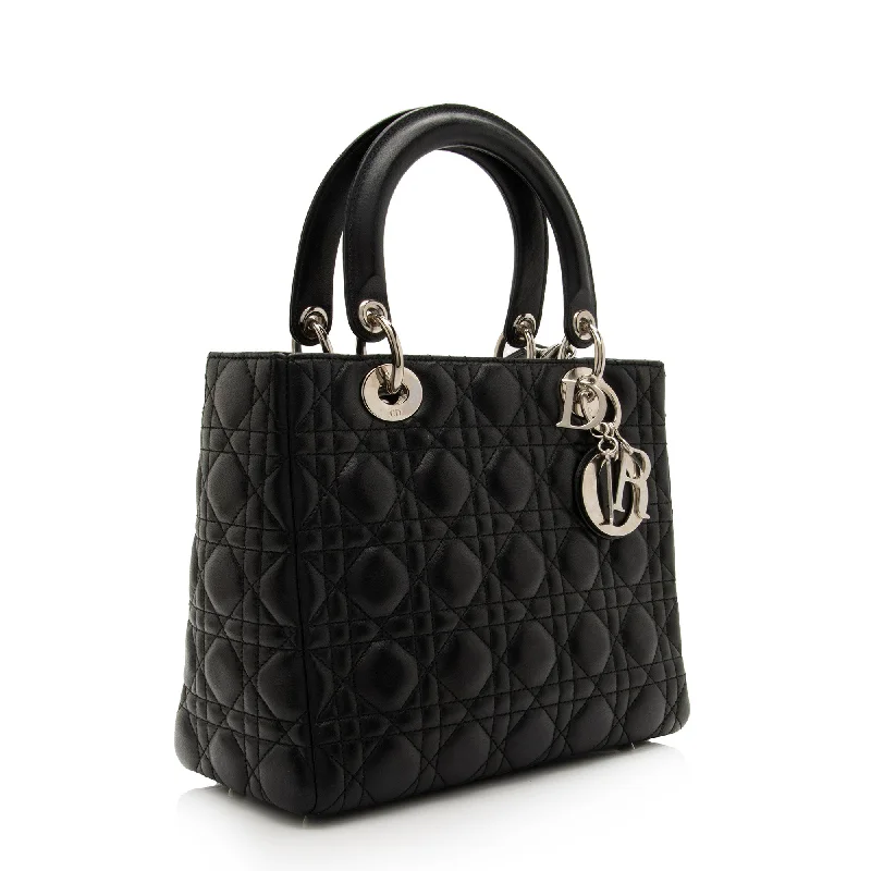 Dior Lambskin Lady Dior Medium Tote (PCV3Bo)