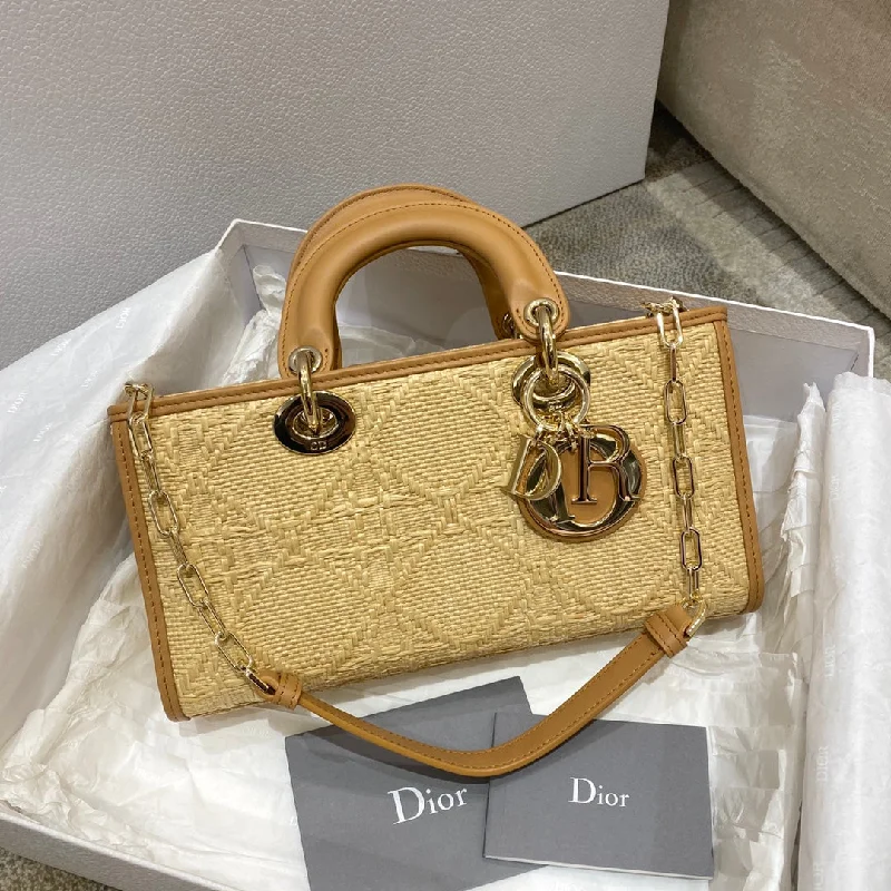 Christian Dior Lady D-Joy Bag Natural Cannage Raffia