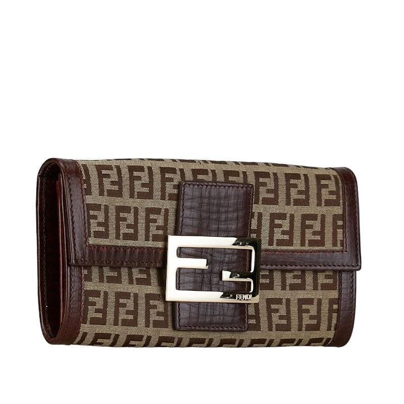 Fendi Zucca Long Wallet 8M0021 Brown Canvas  Fendi