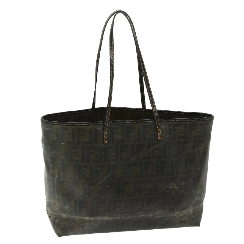 FENDI Zucca Canvas Tote Bag Brown  68069