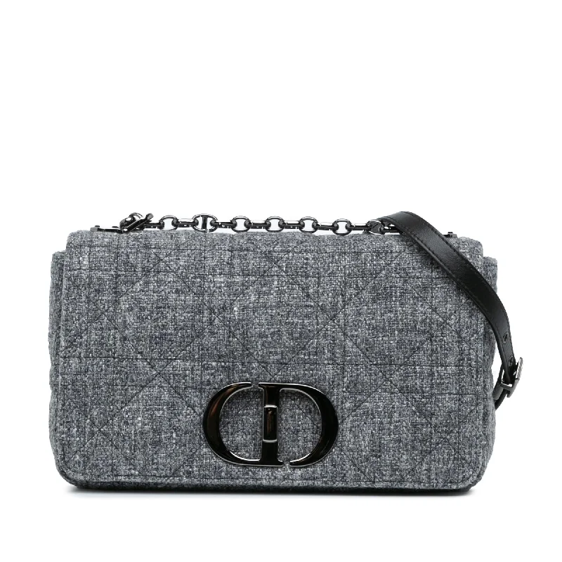 Dior Medium Tweed Macrocannage Caro Bag (SHG-e8o6Vd)